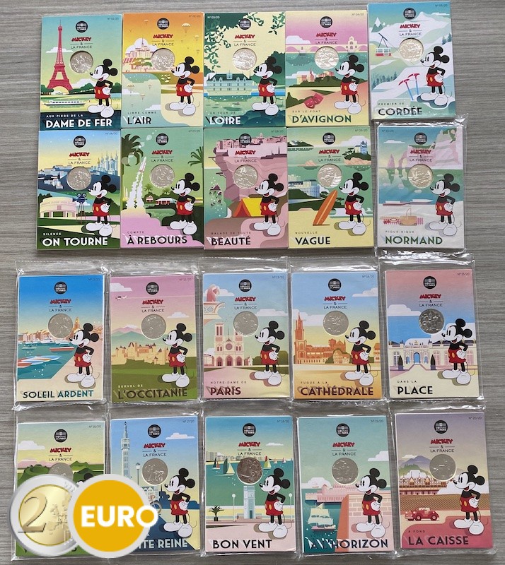20 x 10 euro France 2018 - Mickey and France - in coincard