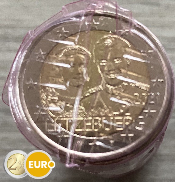 25 x 2 euro Luxembourg 2021 - 40 years wedding Henri