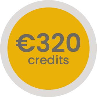 320 euro on your customer account (-6,25%)