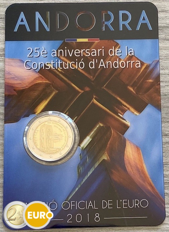 2 euro Andorra 2018 - 25 years constitution BU FDC