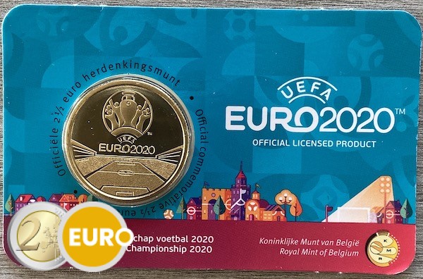 2,50 euro Belgium 2021 - European Championship UEFA EURO 2020 BU FDC Coincard NL