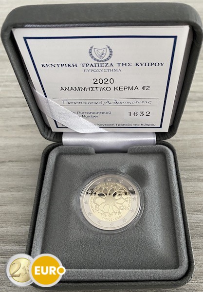 2 euro Cyprus 2020 - Institute for neurology and genetics BE Proof