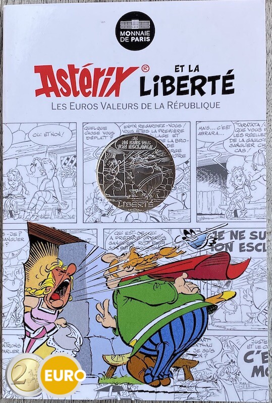 10 euro Frankreich 2015 - Asterix Freiheit Asterix und Maestria - in Coincard