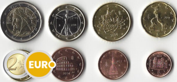 Serie de euro UNC Italia 2014