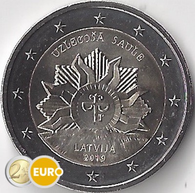 2 euro Latvia 2019 - Coat of Arms Rising Sun UNC