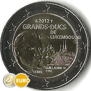 2 euro Luxembourg 2012 - Grand Duke Henri and Guillaume UNC