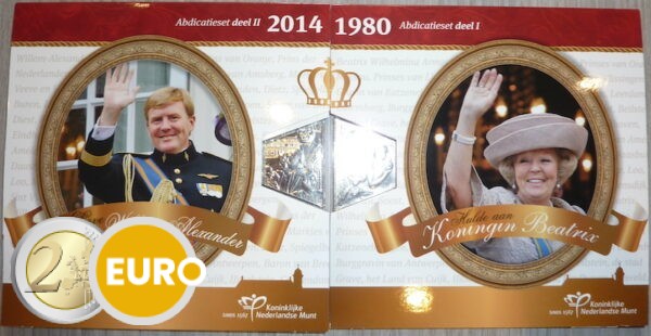 Euro set BU FDC Nederland 2013 + 2014 Abdicatie
