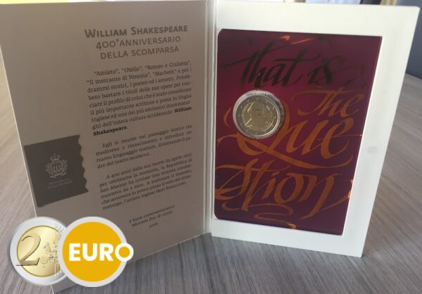 2 euro San Marino 2016 - Shakespeare BU FDC