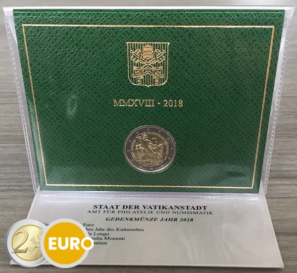 2 euros Vaticano 2018 - Patrimonio Cultural BU FDC