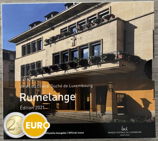 Serie de euro BU FDC Luxemburgo 2021 Rumelange + 2 euros nacimiento Juan foto