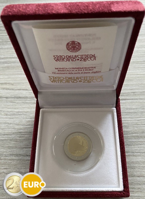 2 euros Vaticano 2021 - Dante Alighieri BE Proof