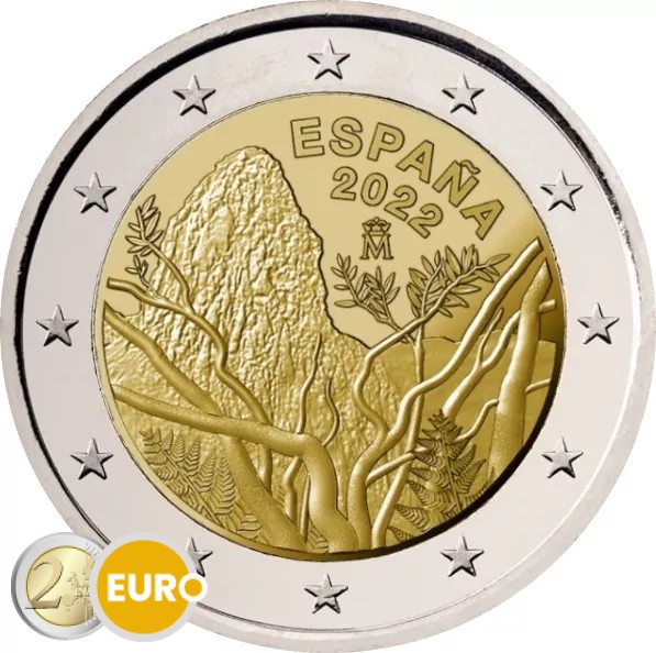 2 euro Spain 2022 - Garajonay National Park UNC