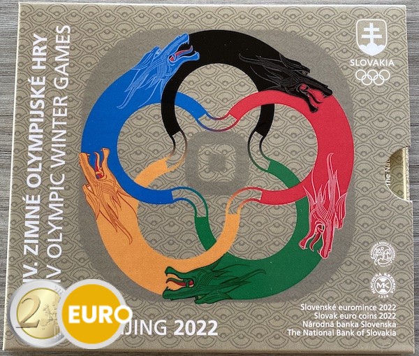 Serie de euro BU FDC Eslovaquia 2022 - Juegos Olímpicos de Invierno de Pekín