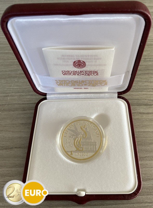 10 euros Vatican 2021 - UNESCO BE Proof argent et or