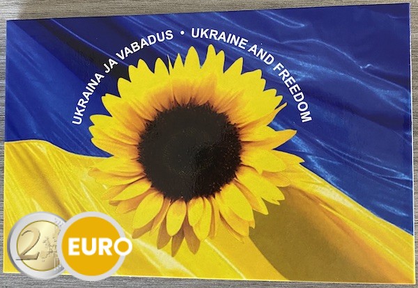 2 euro Estonia 2022 - Ukraine and freedom BU FDC Coincard