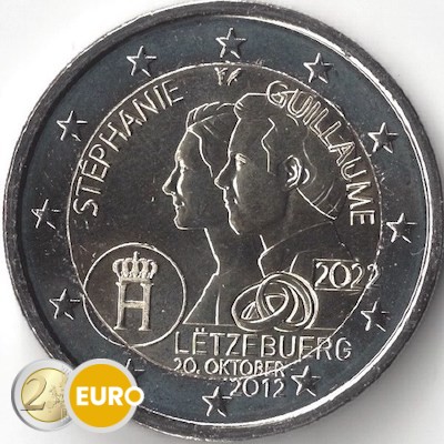 2 Euro Luxemburg 2022 - 10. Hochzeitstag Guillaume und Stephanie UNZ