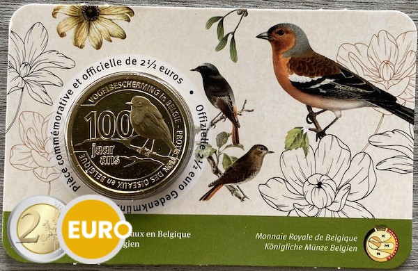 2,50 euro Belgium 2022 - Bird protection BU FDC Coincard FR