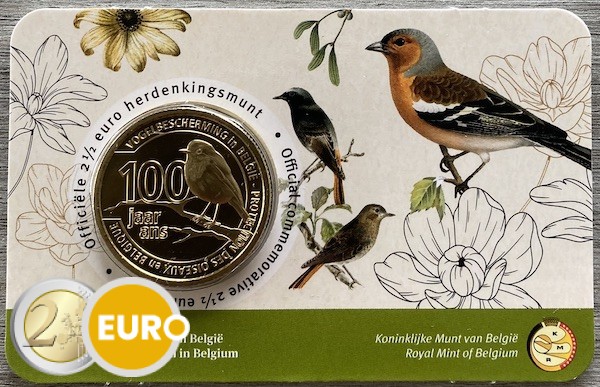 2,50 euro Belgium 2022 - Bird protection BU FDC Coincard NL