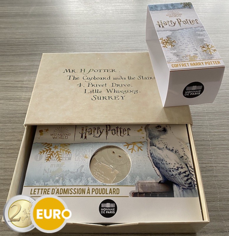 5 x 10 euro France 2022 - Harry Potter UNC in blister + 50 euro Silver acceptance letter + box