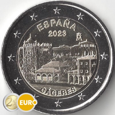 2 Euro Spanien 2023 - Altstadt von Cáceres UNZ