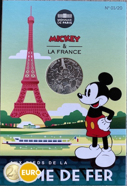 10 euros France 2018 - Mickey Aux pieds de la Dame de Fer - en cartelette