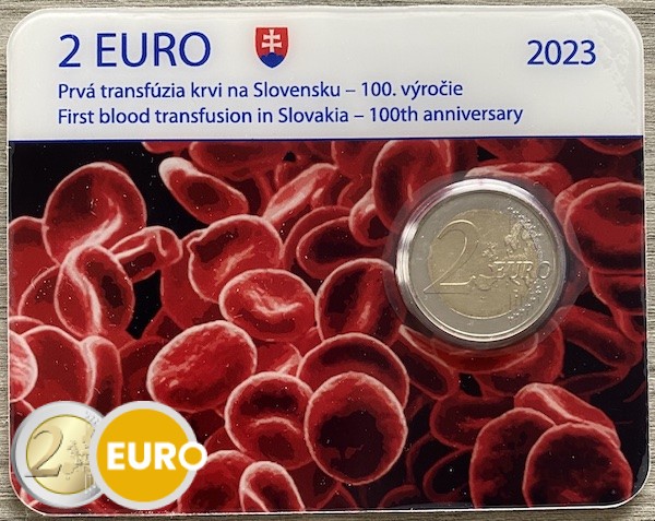 2 Euro Slowakei 2023 - Bluttransfusion Stgl. Coincard