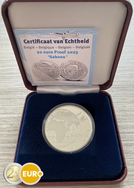 20 Euro Belgien 2023 - 100 Jahre Sabena PP Silber