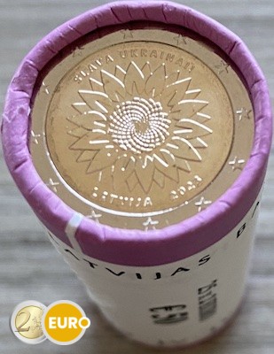 Rolle 2 Euro Lettland 2023 - Ukrainische Sonnenblume