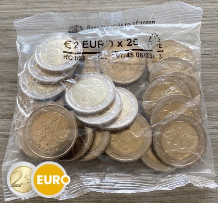 Rolle Beutel 2 Euro Irland 2023 - EU-Beitritt