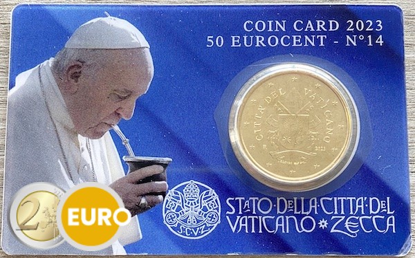 0,50 euro Vaticaan 2023 coincard nr 14