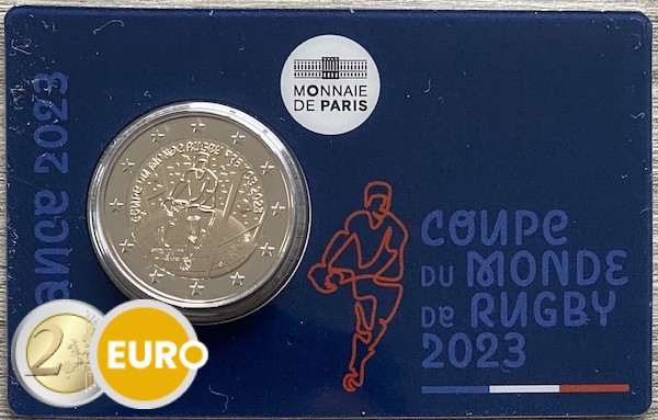 2 Euro Frankreich 2023 - Weltmeisterschaft Rugby Stgl. Coincard