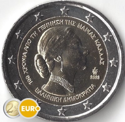 2 euros Grèce 2023 - Maria Callas UNC