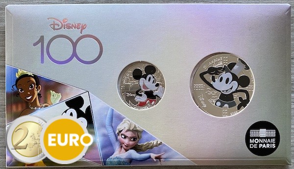 50 Euro + 10 Euro Frankreich 2023 - 100 Jahre Disney – Mickey Maus UNZ