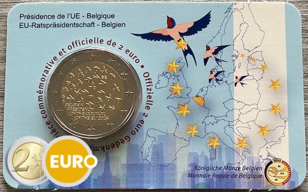 2 euro Belgium 2024 - EU presidency BU FDC Coincard FR