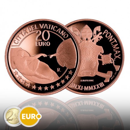 20 euro Vatican 2023 - Creation of Adam BE Proof copper