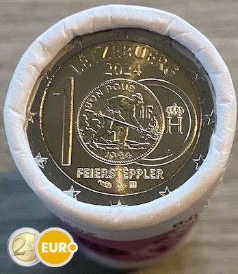 Rolle 2 Euro Luxemburg 2024 - 100 Jahre Franc Feierstëppler