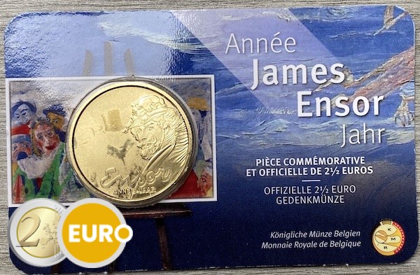 2,50 euros Bélgica 2024 - Año James Ensor BU FDC Coincard FR + NFT TNF
