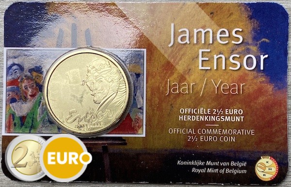 2,50 euros Bélgica 2024 - Año James Ensor BU FDC Coincard NL + NFT TNF