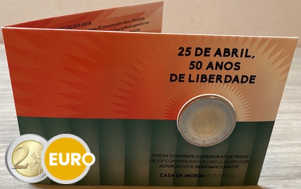 2 euros Portugal 2024 - 50 años revolución BE Proof