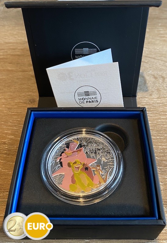 10 euro Frankrijk 2024 - 30 jaar Lion King BE Proof zilver gekleurd
