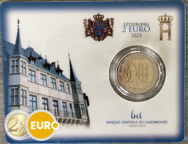 2 euro Luxemburg 2023 - 175 jaar Kamer van Afgevaardigden BU FDC Coincard KNM Muntteken - met fout