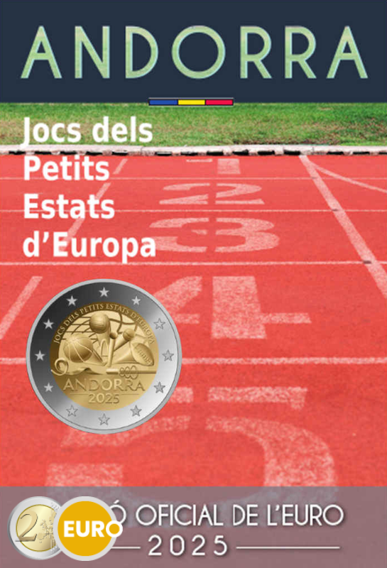 2 euro Andorra 2025 - Games of the Small States of Europe BU FDC Coincard
