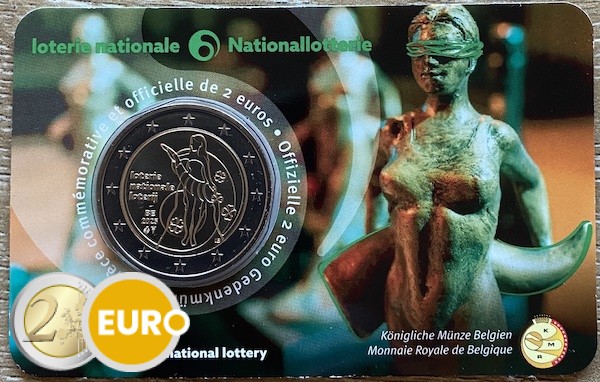 2 euros Bélgica 2025 - Lotería Nacional BU FDC Coincard FR