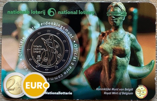 2 euros Bélgica 2025 - Lotería Nacional BU FDC Coincard NL