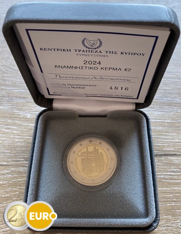 2 euro Cyprus 2024 - 20 years member of the EU BE Proof