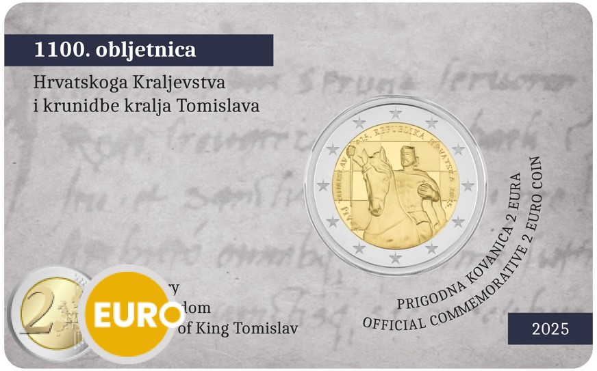 2 euro Croatia 2025 - 1100 years Croatia BU FDC Coincard