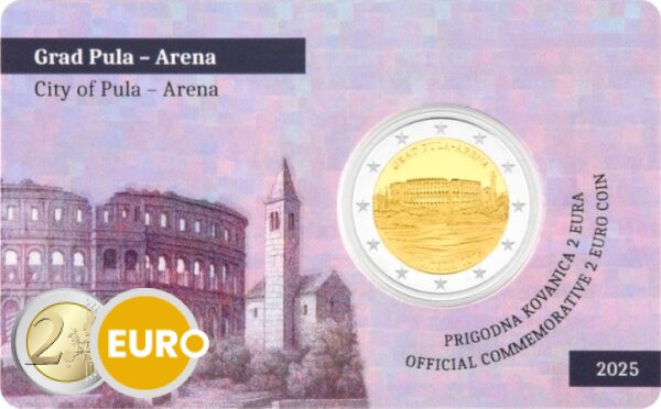 2 Euro Kroatien 2025 - Amphitheater Pula Stgl. Coincard