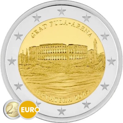 2 euro Croatia 2025 - Pula Amphitheatre BU FDC Coincard