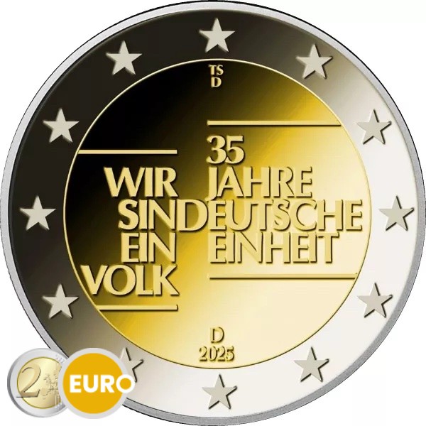 2 euros Alemania 2025 - unidad alemana UNC