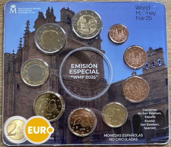 Série euro BU FDC Espagne 2025 + 2 euros Salamanque - WMF